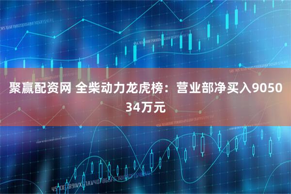 聚赢配资网 全柴动力龙虎榜：营业部净买入905034万元